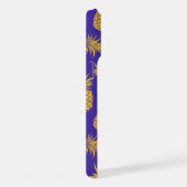 Tropical Pineapple with Name – Watercolor Style iPhone Hülle (Rechte Seite)