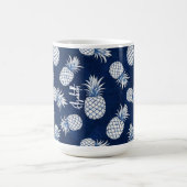 Tropical Pineapple with Name – Watercolor Style Kaffeetasse (Mittel)