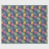 Tropical Pineapple Wrapping Paper Geschenkpapier (Flach)
