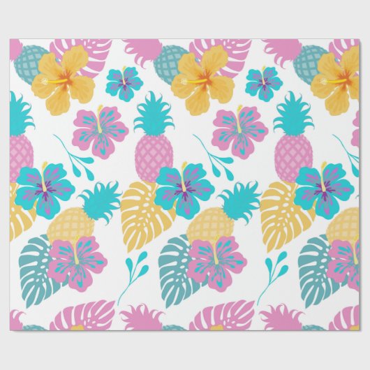 Tropical Pineapples Geschenkpapier (Flach)