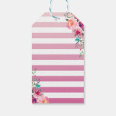 Tropical Pink Ananas Blumengeburt Danke Geschenkanhänger (Rückseite)