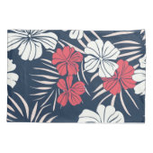 Tropical Pink and Navy Floral Kissenbezug (Rückseite)