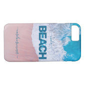Tropical Pink Beach Bermuda Urlaub Case-Mate iPhone Hülle (Rückseite (Horizontal))