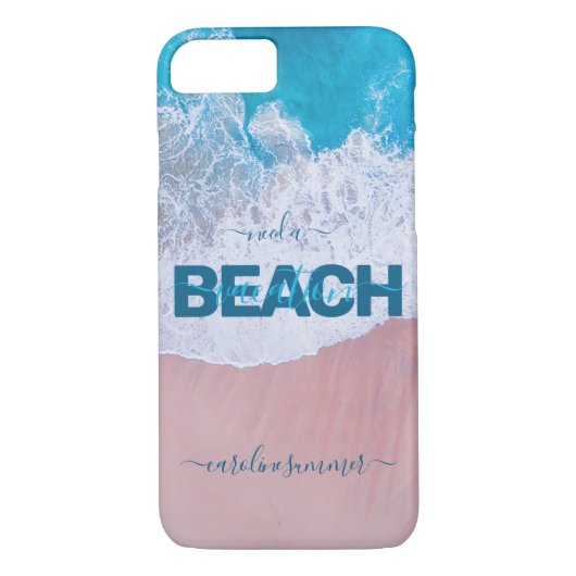 Tropical Pink Beach Bermuda Urlaub Case-Mate iPhone Hülle (Rückseite)