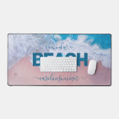 Tropical Pink Beach Bermuda Urlaub Schreibtischunterlage (Tastatur & Maus)