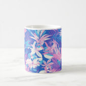 🌺 Tropical Pink & Blue Floral Pattern - Fresh & V Kaffeetasse (Mittel)