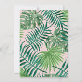 Tropical Pink Christmas Flamingo Weihnachtsmannmüt Feiertagskarte (Rückseite)