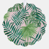 Tropical Pink Christmas Flamingo Weihnachtsmannmüt Ornament Karte (Rückseite)