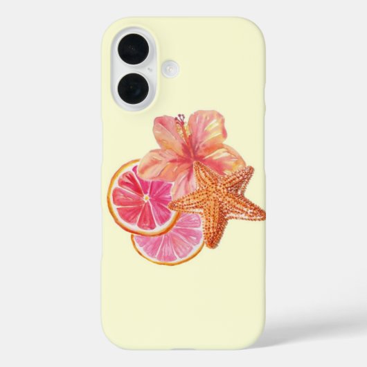 Tropical Pink Citrus Art Case-Mate iPhone Hülle (Rückseite)