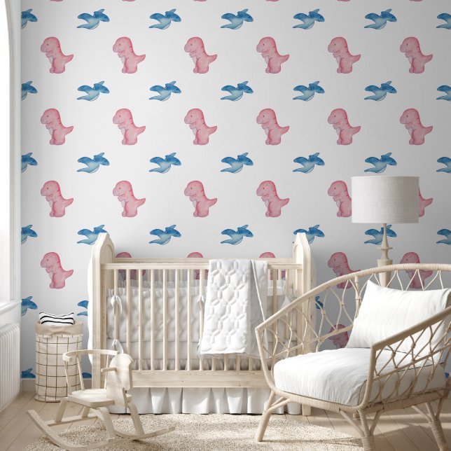  Tropical Pink Dinosaur Adventure Tapete (Kinder)