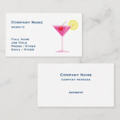 Tropical Pink Drink Business Card Visitenkarte (Vorne/Hinten)