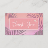 Tropical Pink Exotic Vielen Dank für Ihre Bestellu Visitenkarte (Vorderseite)