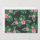 Tropical Pink Flamingo Aloha Baby Dusche Einladung (Rückseite)