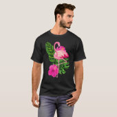 Tropical Pink Flamingo Flamingos Pink Bird T-Shirt (Vorne ganz)
