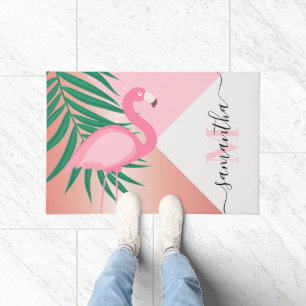 Tropical Pink Flamingo Fußmatte