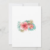 Tropical Pink Flamingo Gold Glitzer Happy Birthday Karte (Rückseite)