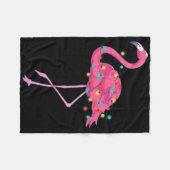 Tropical Pink Flamingo Hawaii Summer Xmas Christma Fleecedecke (Vorderseite (Horizontal))