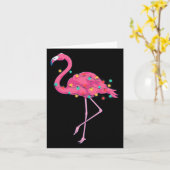 Tropical Pink Flamingo Hawaii Summer Xmas Christma Karte (Gelbe Blume)