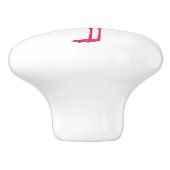 Tropical Pink Flamingo Keramikknauf (Seitenansicht)