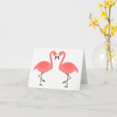 Tropical Pink Flamingo Liebe Hallo Denken Sie an S Karte (Gelbe Blume)