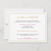 Tropical Pink Flamingo No Gifts Empfang Party Einladung (Rückseite)