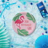 Tropical Pink Flamingo Pappteller (Party)