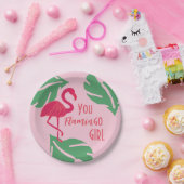 Tropical Pink Flamingo Pappteller (Party)