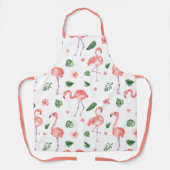 Tropical Pink Flamingo Pattern Küche Schürze (Vorderseite)