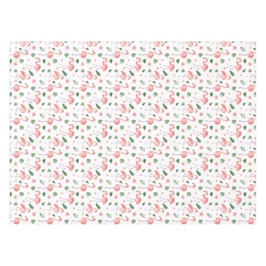 Tropical Pink Flamingo Pattern Küche Tischdecke (Vorderseite (Horizontal))