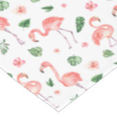 Tropical Pink Flamingo Pattern Küche Tischdecke (Schrägansicht)
