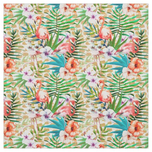 Tropical Pink Flamingo Stoff (Muster)