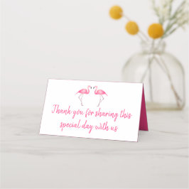 Tropical Pink Flamingo Vielen Dank für Ihre Hochze Platzkarte