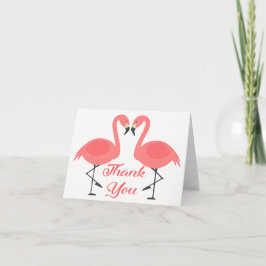 Tropical Pink Flamingo Vielen Dank - Hochzeit Lieb Dankeskarte