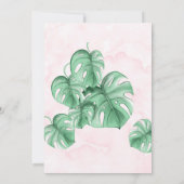 Tropical Pink Floral Bridesmaids Luncheon Invites (Rückseite)