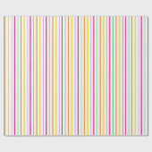 Tropical Pink Green Orange Yellow Stripes Geschenkpapier (Flach)
