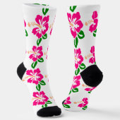 Tropical Pink Hibiscus Flower Thunder_Cove Socken (Gewinkelt)