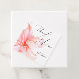 Tropical Pink Hibiskus Vielen Dank Geschenkanhänger