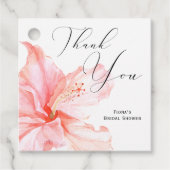 Tropical Pink Hibiskus Vielen Dank Geschenkanhänger (Vorderseite)