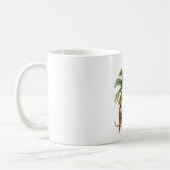 Tropical Pink Orchid Flowers Monkey Aloha Kaffeetasse (Links)