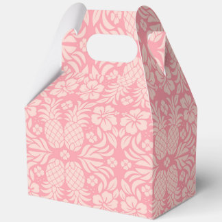 Tropical pink pineapple print geschenkschachtel