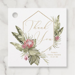 Tropical Pink Protea Vielen Dank für Ihre Unterstü Geschenkanhänger