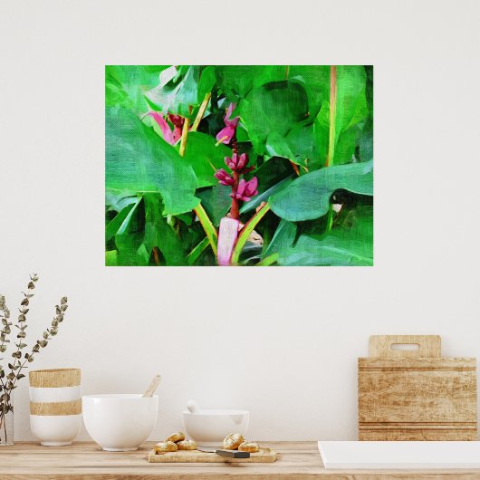 Tropical Pink velvet banana collection Poster (Küche)