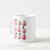 Tropical Pitaya Watercolor Art Kaffeetasse (Vorderseite Links)