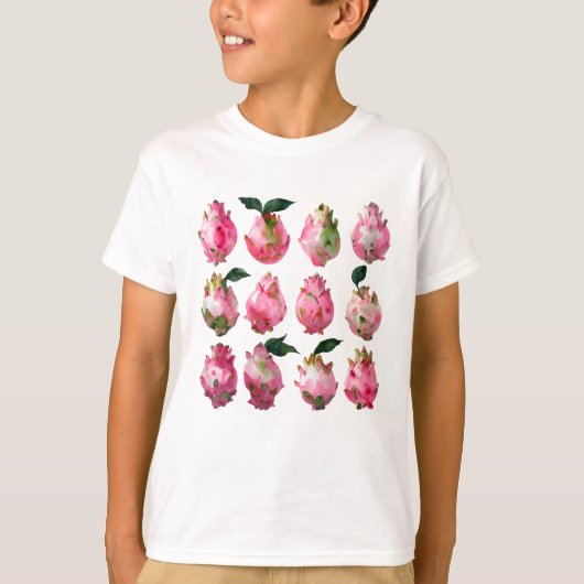 Tropical Pitaya Watercolor Art T-Shirt (Vorderseite)