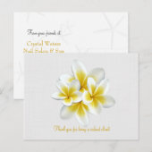 Tropical Plumeria Floral Customer Gift Card Postkarte (Vorne/Hinten)