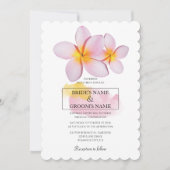 Tropical Plumeria Frangipani Hochzeitseinladungen Einladung (Vorderseite)