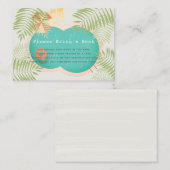 Tropical Pool Baby Dusche Bitte buchen Begleitkarte (Vorne/Hinten)