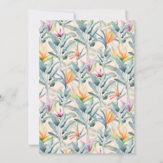 Tropical Pool Party Abschluss Einladung (Rückseite)