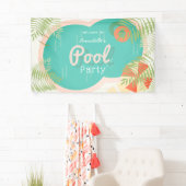 Tropical Pool Party Babydusche oder Geburtstag Banner (Insitu)