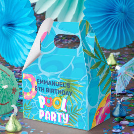 Tropical Pool Party Geburtstag Geschenkschachtel